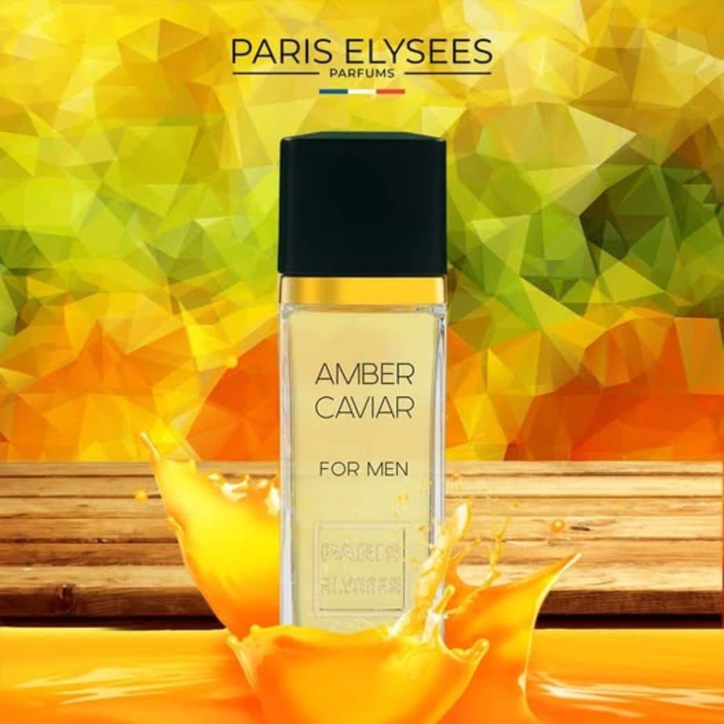 Amber Caviar Paris Elysees Perfume Masculino 100ml Banner frasco