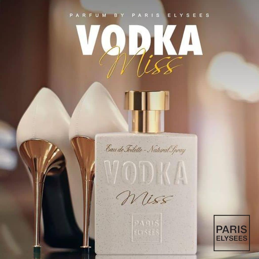 Banner Frasco Vodka Miss Paris Elysees Perfume Feminino 100ml
