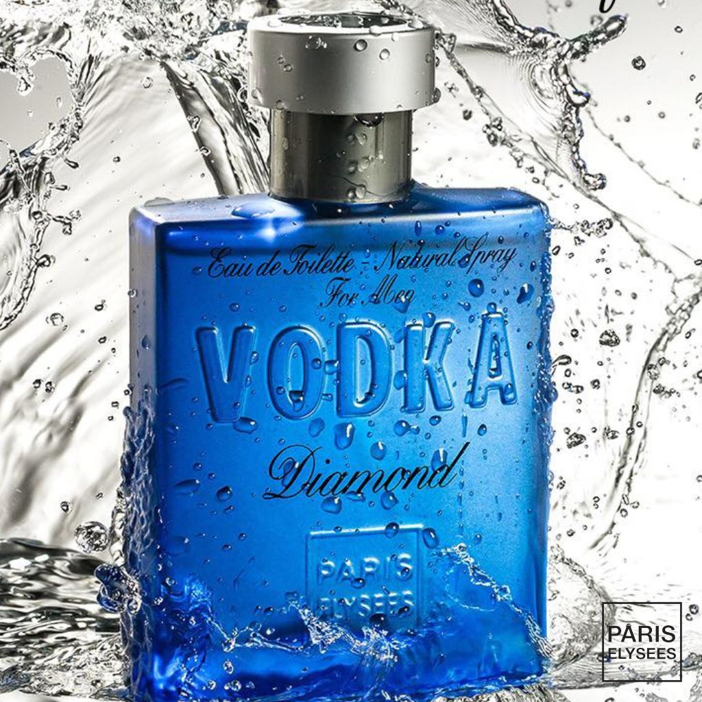 Banner Frasco Perfume Vodka Diamond Paris Elysees Masculuno 100ml