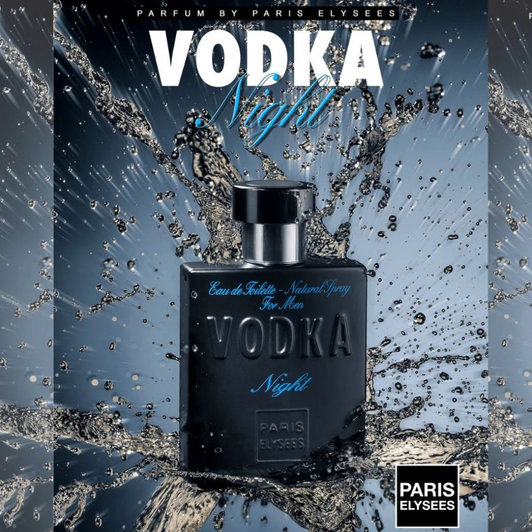 Banner Vodka Night Paris Elysees Perfume Masculino 100ml