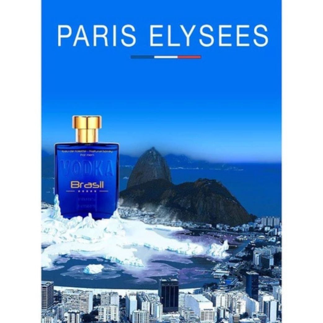 Banner Vodka brasil Azul Paris Elysees Perfume Masculino 100ml