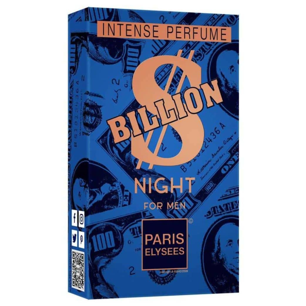 Billion Night Paris Elysees Perfume Masculino 100ml caixa