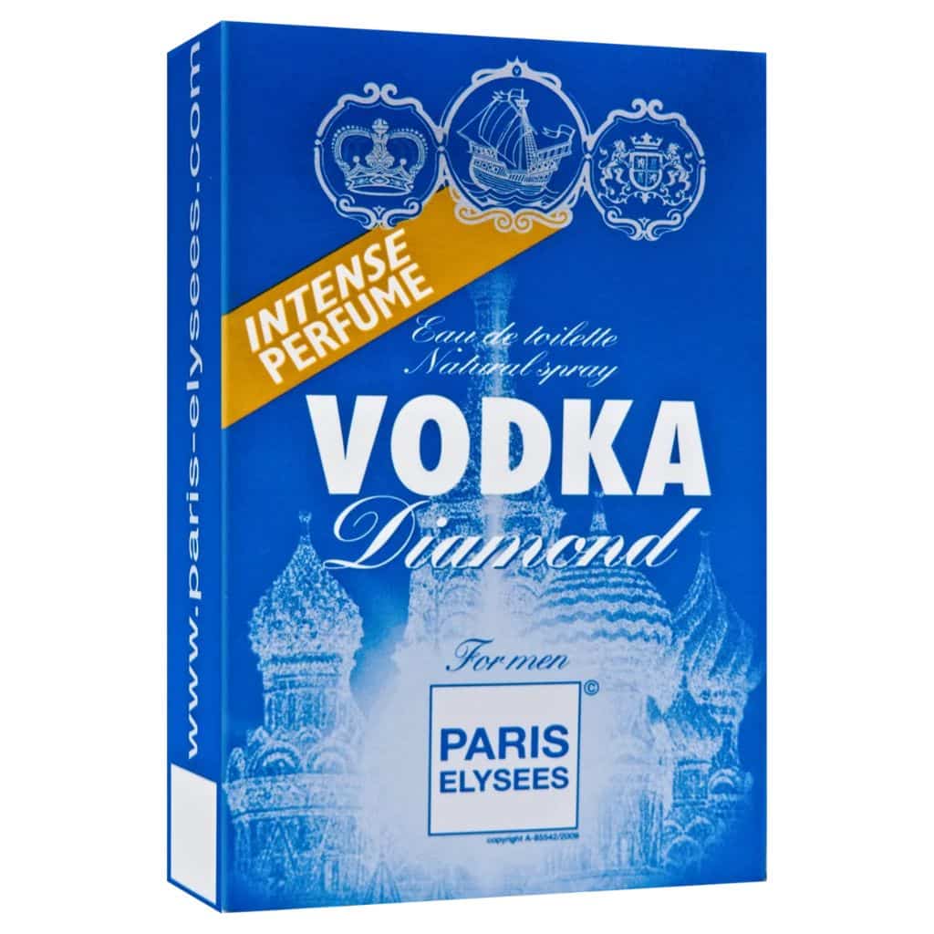 Caixa Perfume Masculino Vodka Diamond Paris Elysees 100ml