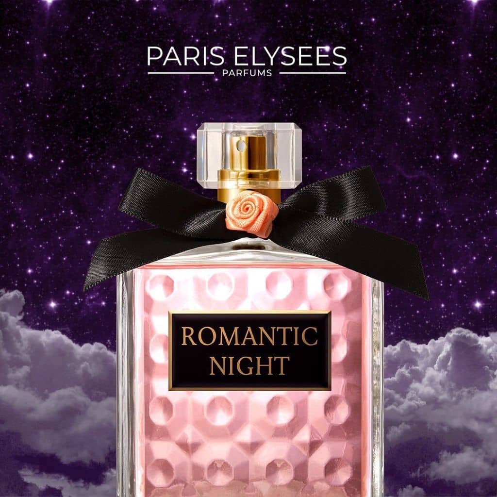 Romantic Night Paris Elysees perfume feminino 10ml Banner frasco